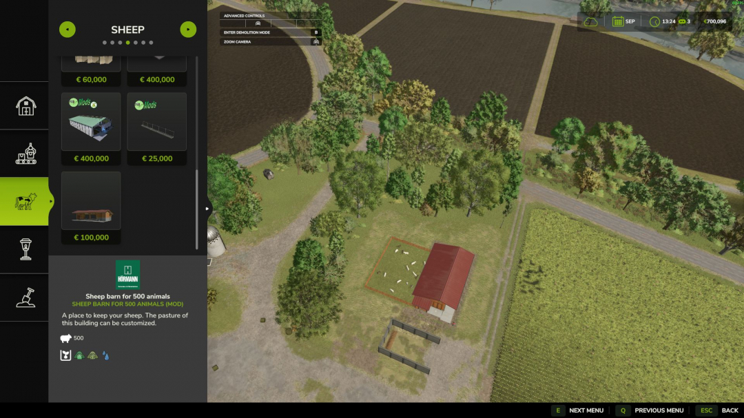 Sheep Barn For 500 Animals V1.0