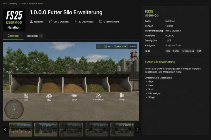 fs25-mods, Forage Silo Extension v1.0