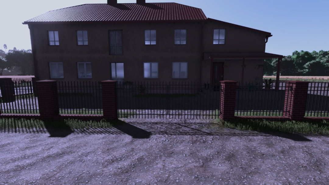 Red Brick And Metal Fence V1.0
