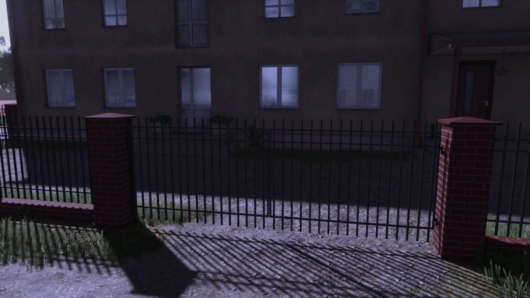 Red Brick And Metal Fence V1.0