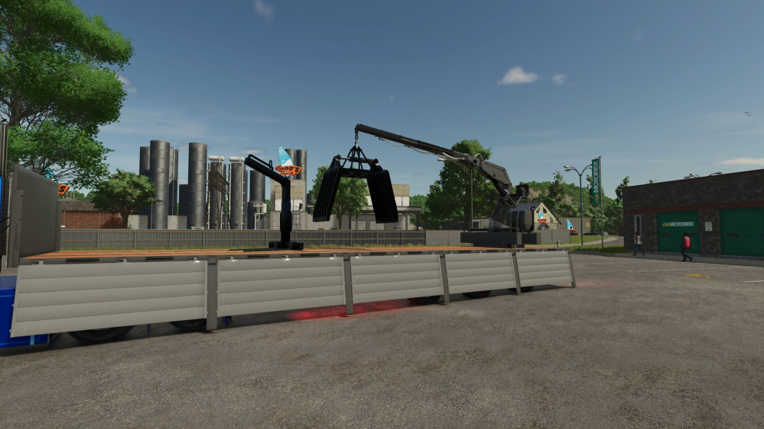 Stenen trailer with crane V1.0