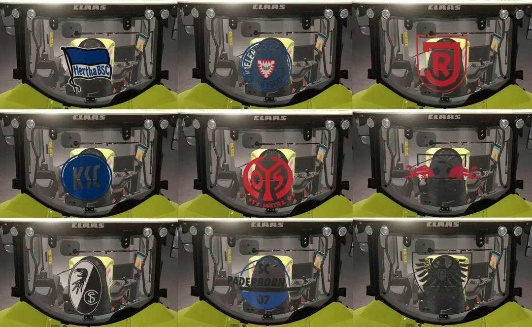 Large tractors with 1st and 2nd German Soccer League logos v1.3