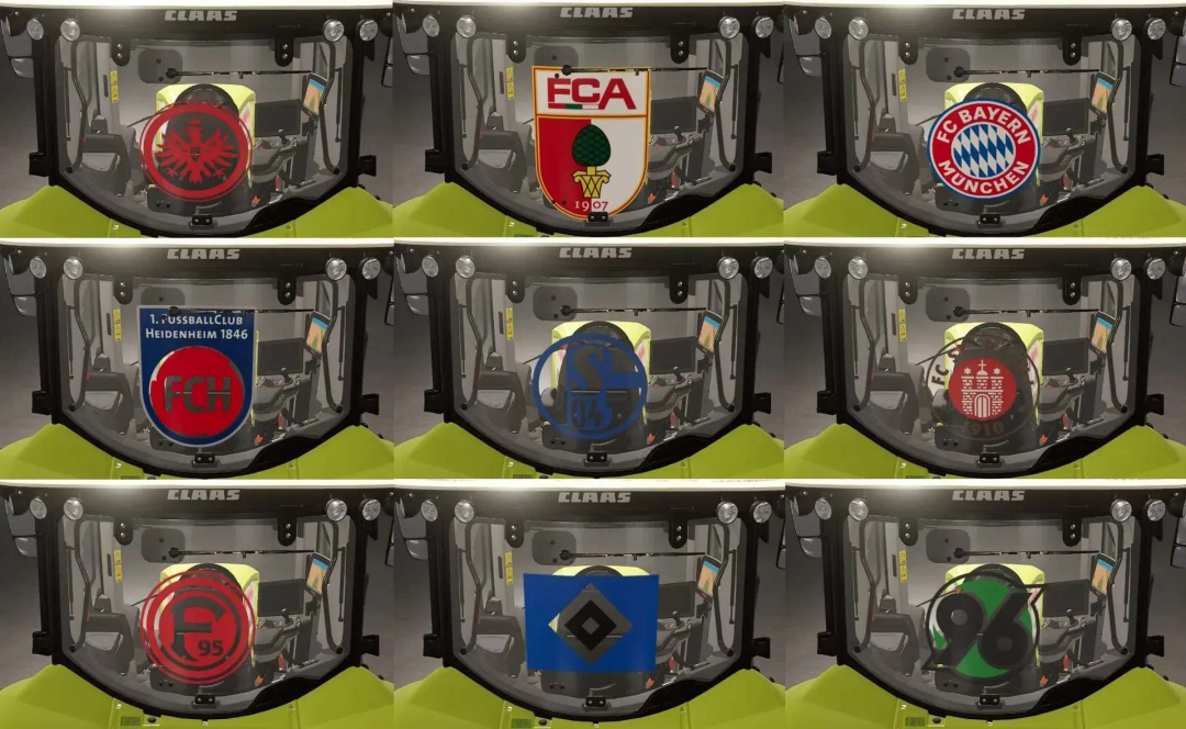 Large tractors with 1st and 2nd German Soccer League logos v1.3