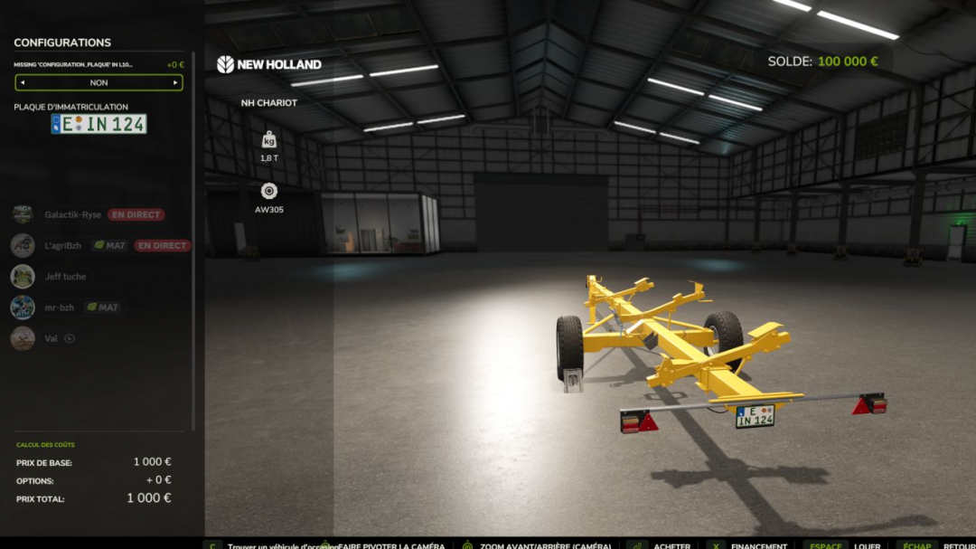 New Holland cutterbar trolley V1.0