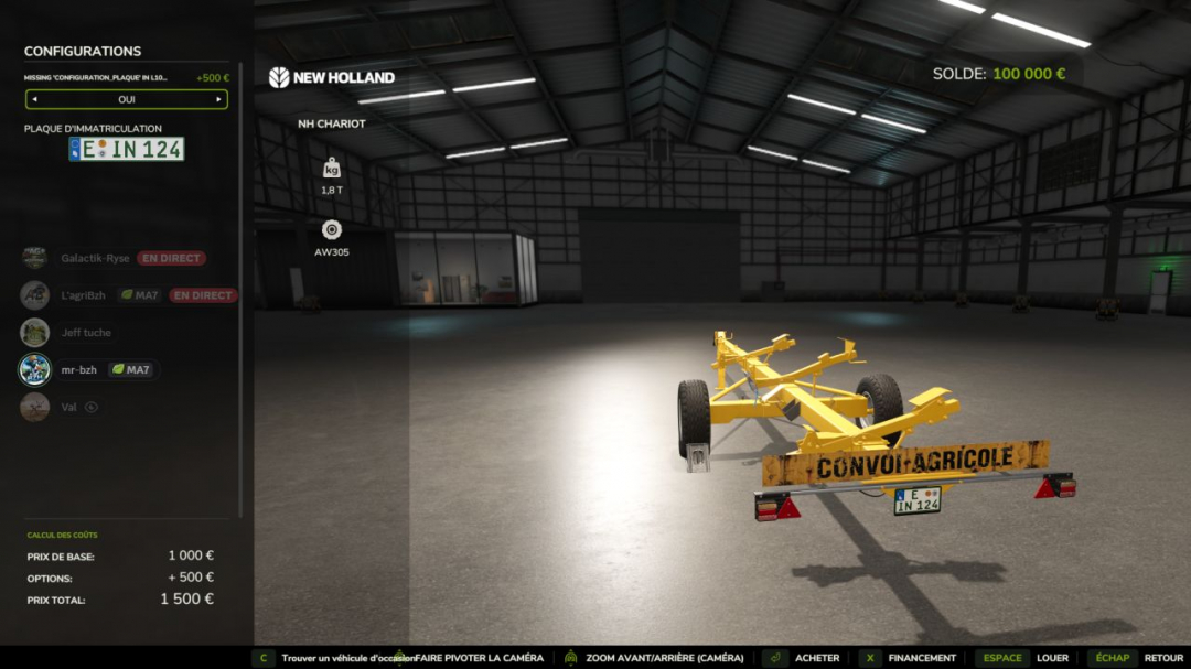 New Holland cutterbar trolley V1.0