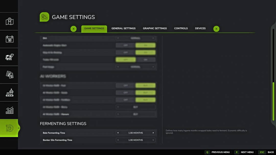 Silage Fermenting Settings V1.0
