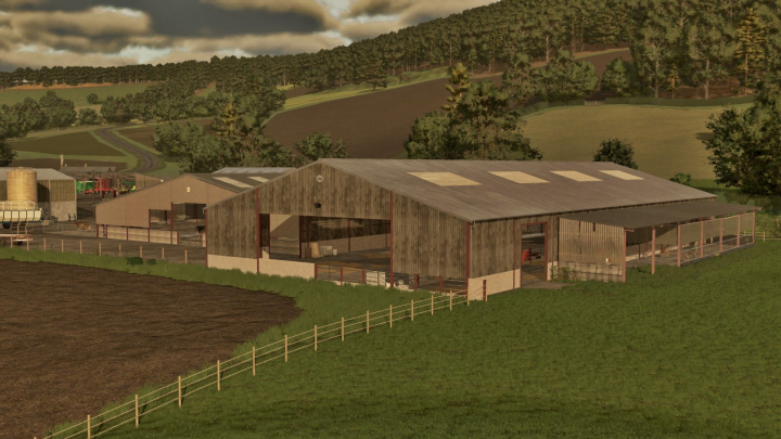 fs25-mods,  Dairy cattle barn with cubicles V2.0