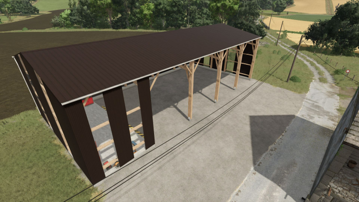 fs25-mods,  Wooden agricultural garage-workshop V1.0