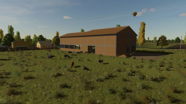 fs25-mods,  XXL Cow Barn With Bale Storage V1.0.0.1