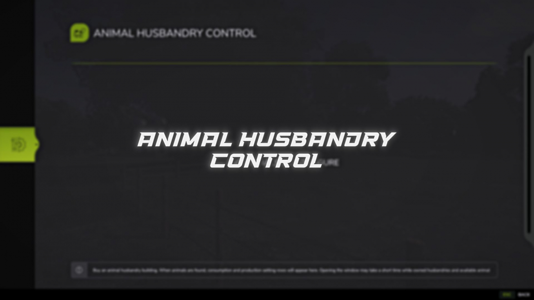 Animal Husbandry Control v1.0