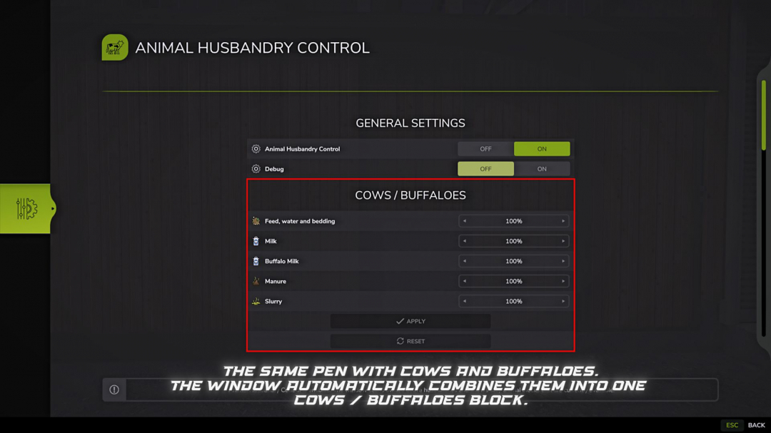 Animal Husbandry Control v1.0