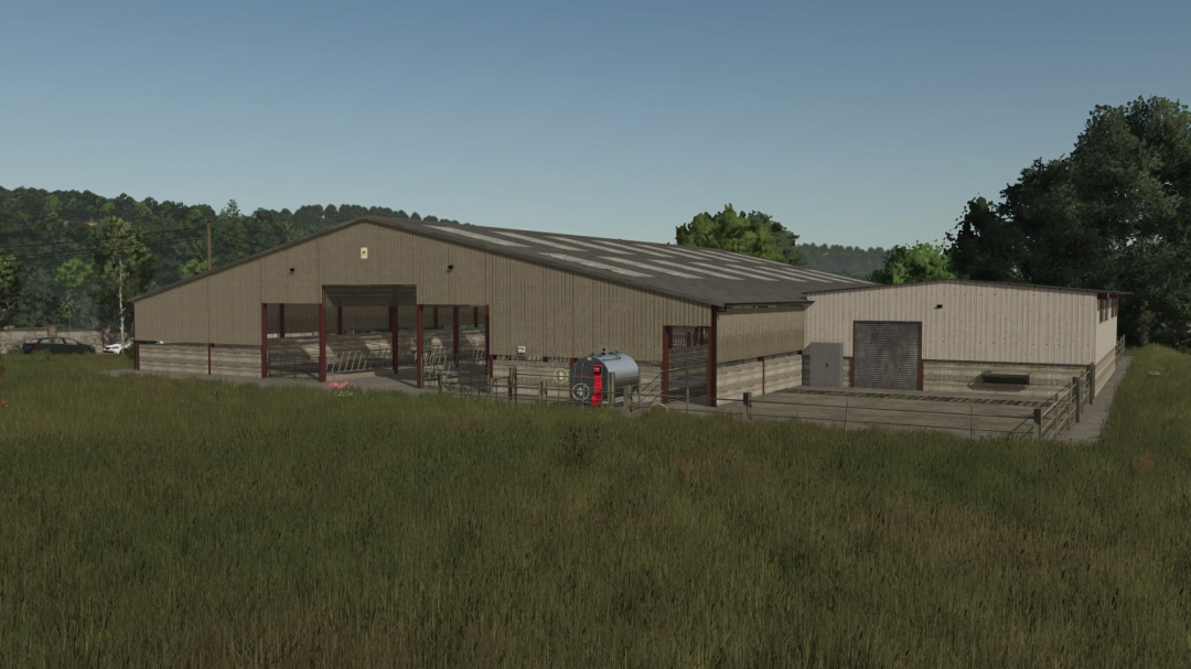 Dairy cattle barn with cubicles V2.0