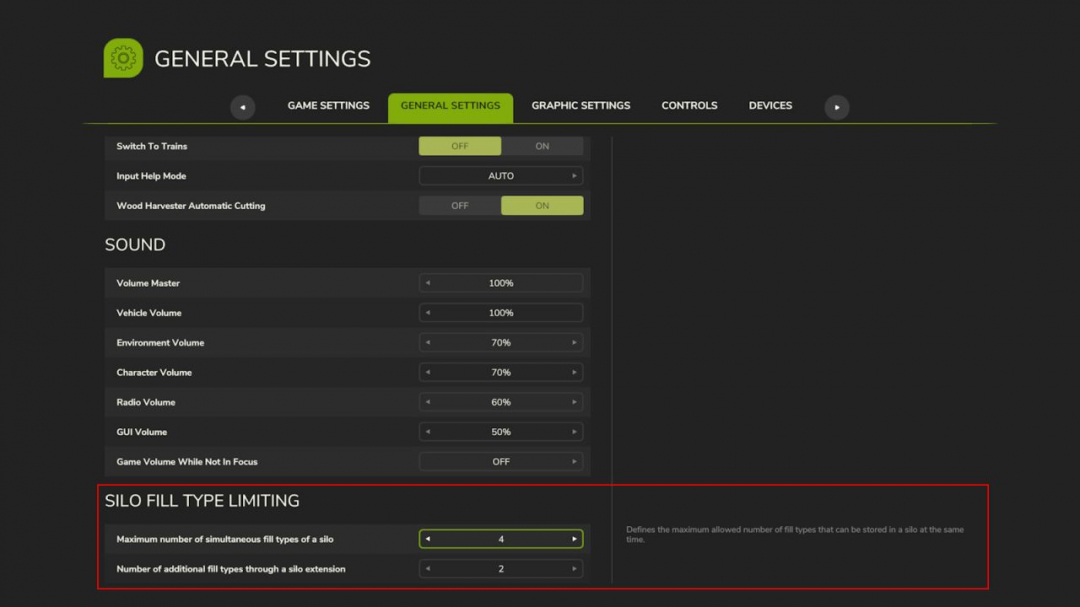 Silo Filltype Limiting V1.1