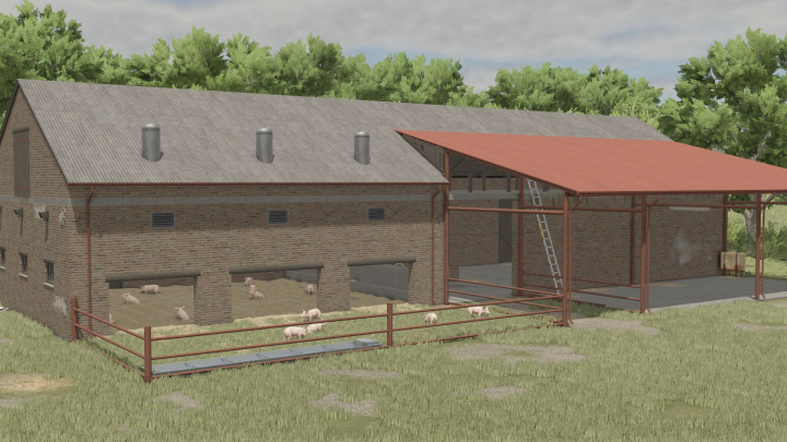 fs25-mods,  Medium-sized pigsty V1.0