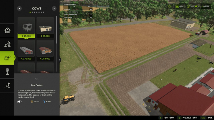 fs25-mods,  Build Menu: Husbandry Storage Info V1.0