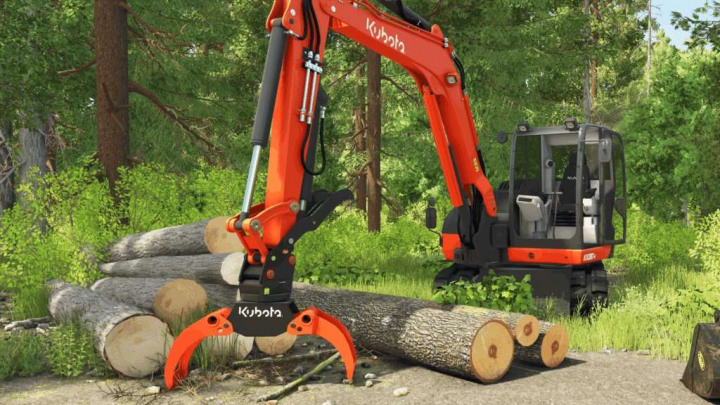 fs25-mods, Grapple Saw for Kubota KX080-4 v1.0