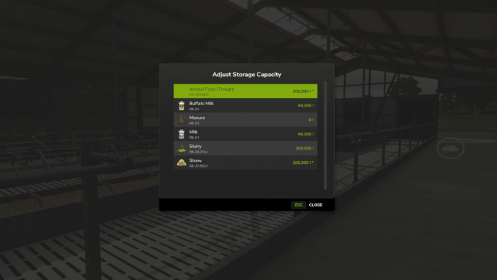 fs25-mods,  Adjust Storage Capacity V1.0.1