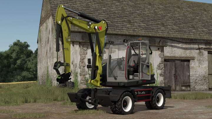 fs25-mods, Wacker Neuson EW100 with Martin and Steelwrist quick-change system V1.0