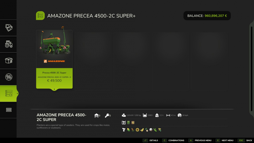 AMAZONE Precea 4500-2C Super V1.0
