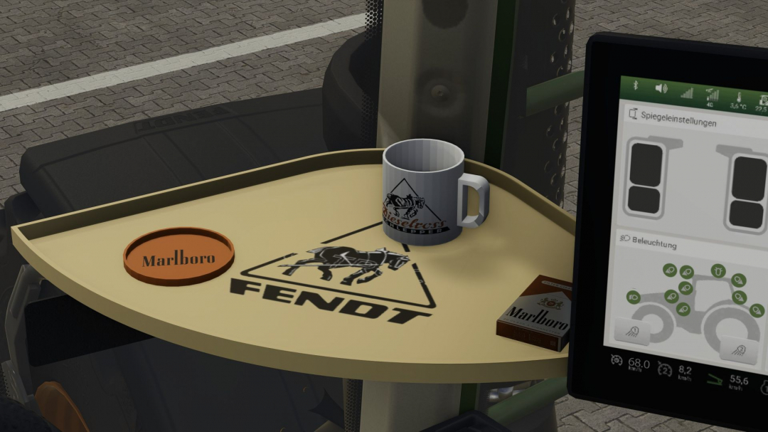 Fendt table with decoration (Prefab) V1.0