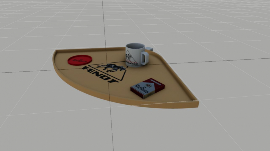 Fendt table with decoration (Prefab) V1.0