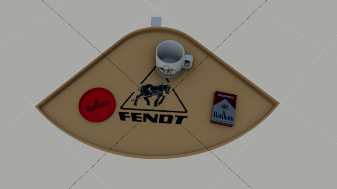 Fendt table with decoration (Prefab) V1.0