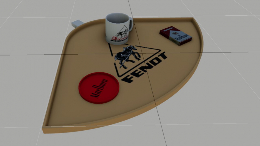 Fendt table with decoration (Prefab) V1.0
