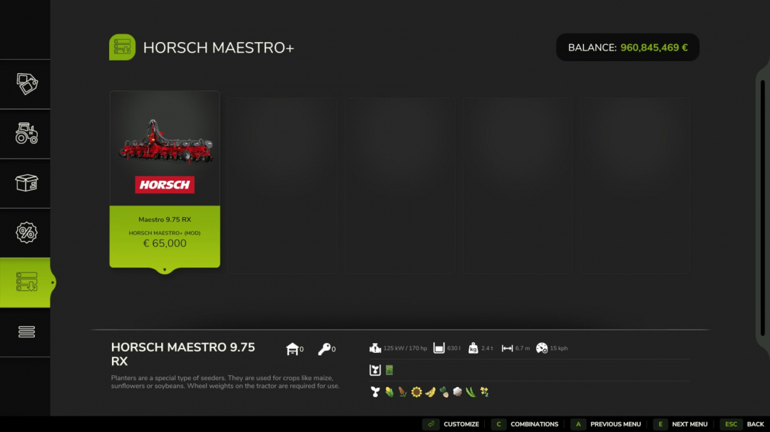 HORSCH Maestro+ V1.0