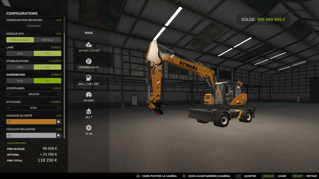Hydrema mx16 + pack acb v1.0
