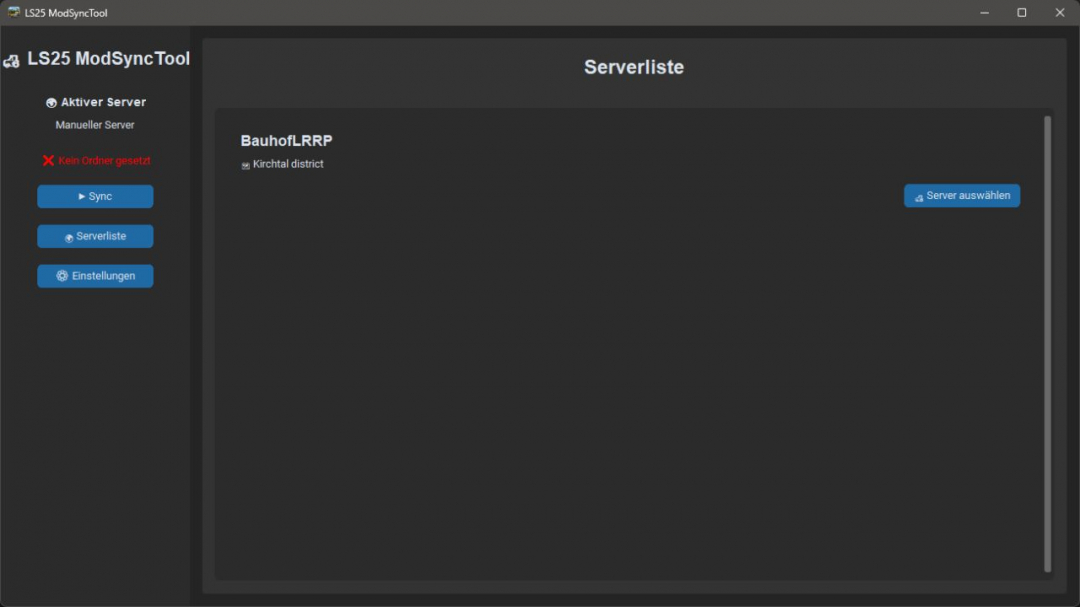 Mod Sync Tool With Server List V1.1