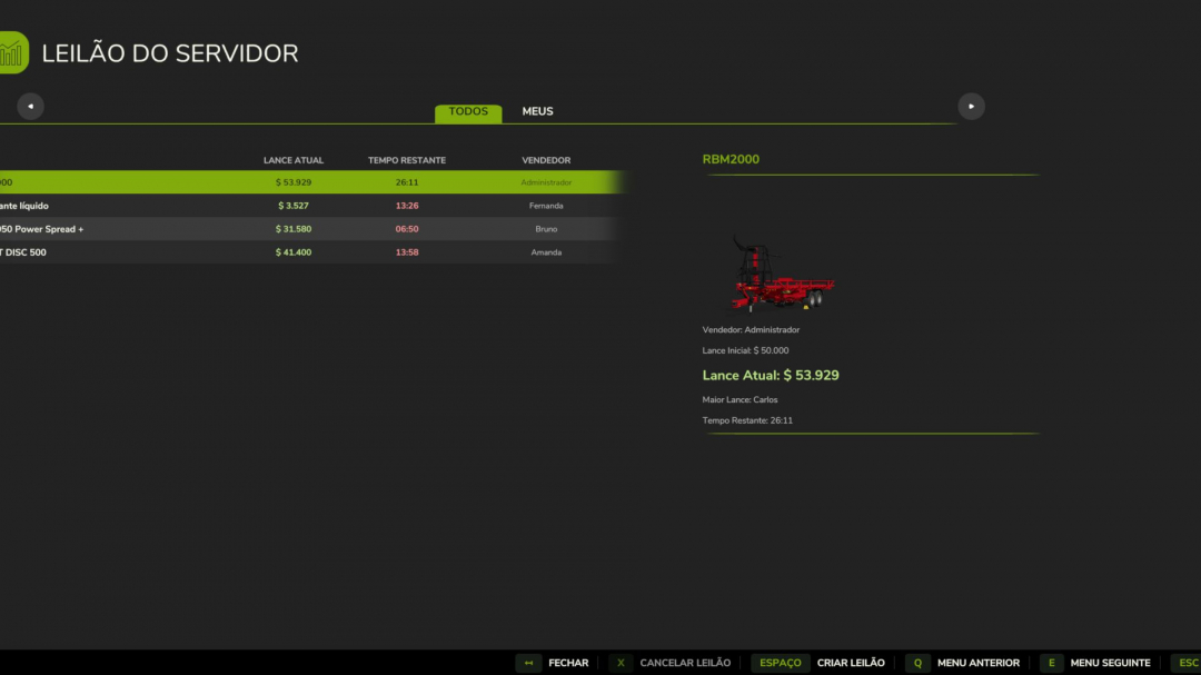 Server Auction BETA v1.0