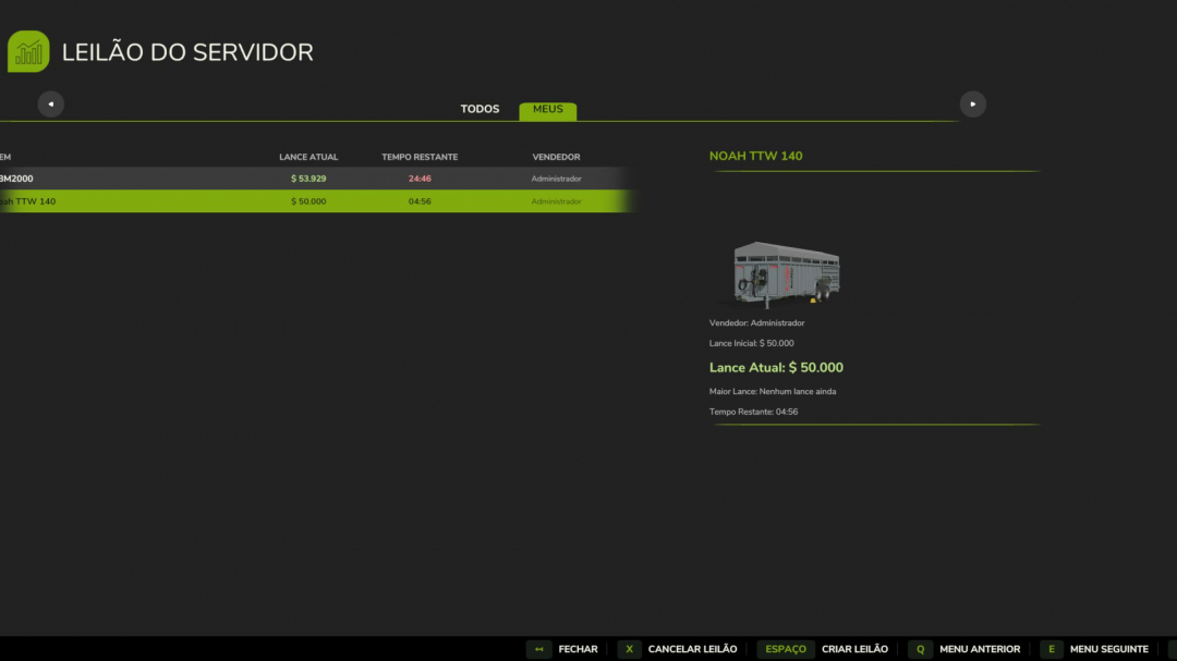 Server Auction BETA v1.0
