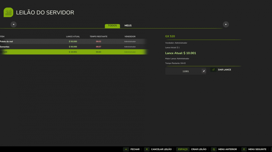 Server Auction V1.0