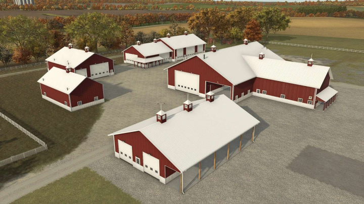fs25-mods,  American Midwest Simple Shed Pack v1.0