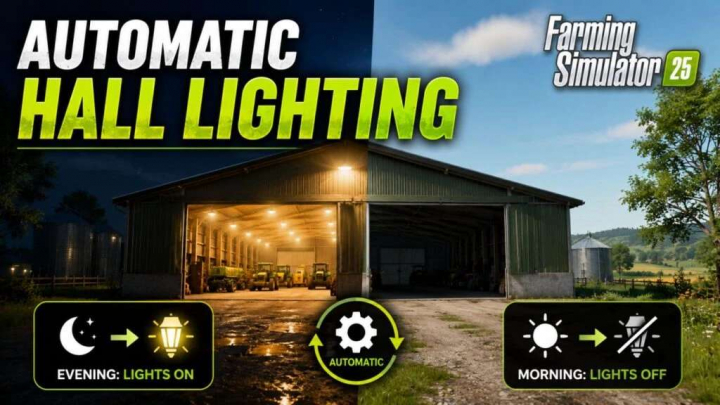 fs25-mods,  Automatic hall lighting v1.0