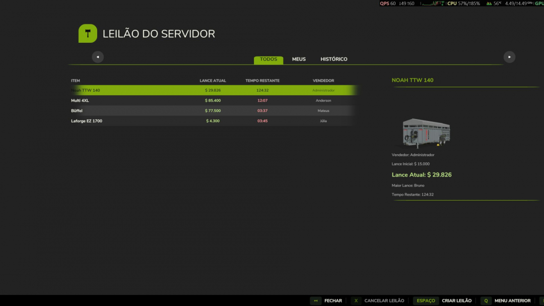 Server Auction V1.3.3