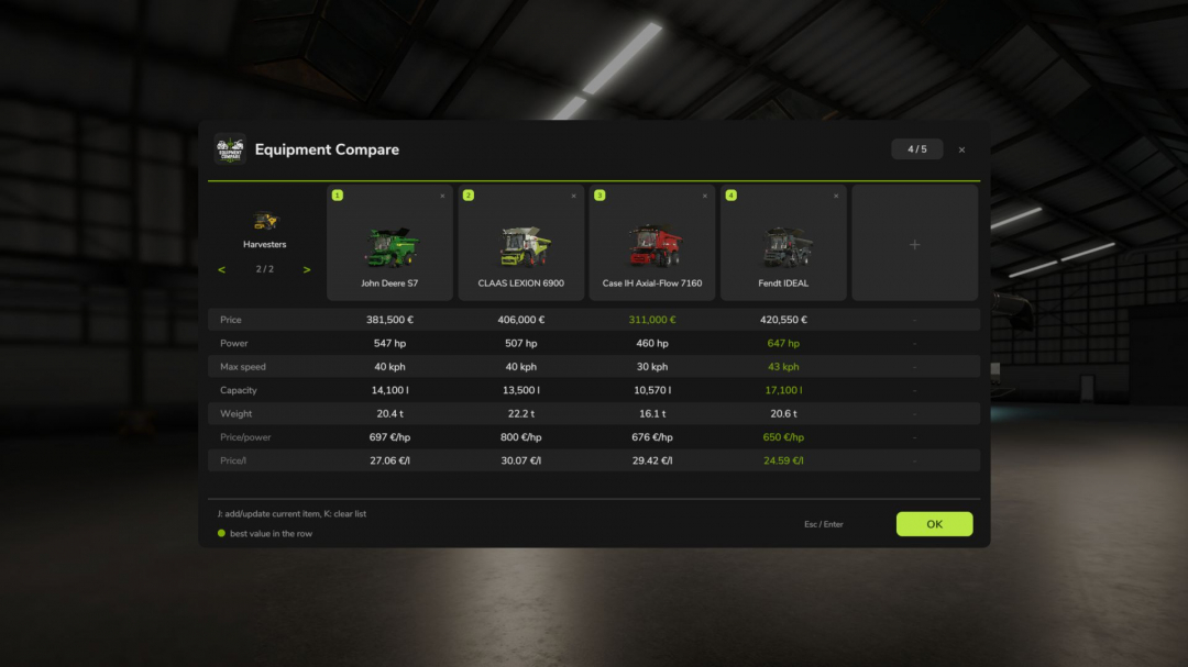 Equipment Compare V1.0.2.9