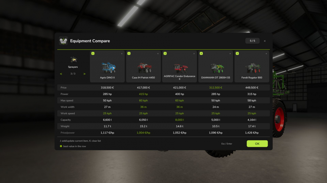 Equipment Compare V1.0.2.9