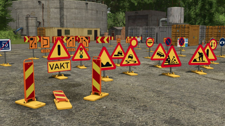 fs25-mods,  Swedish Construction Sign Pack Plus V1.0