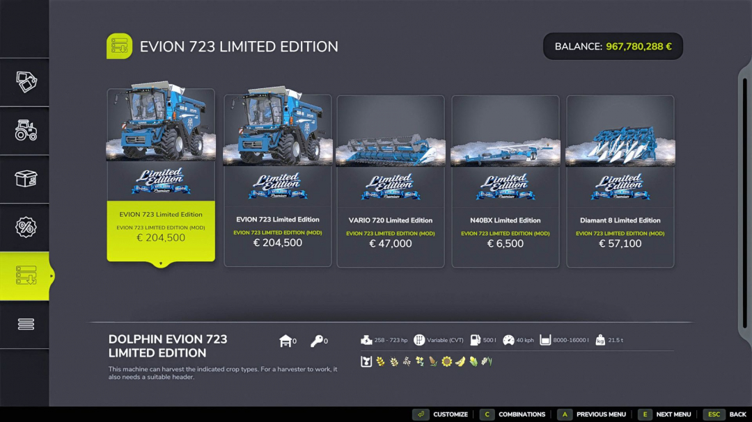 Claas Evion 723 Limited Edition V1.1