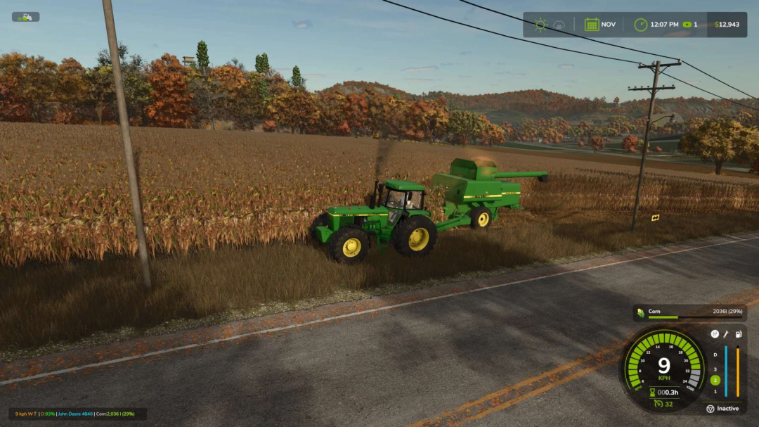 John Deere 7721 Pull Combine v1.0