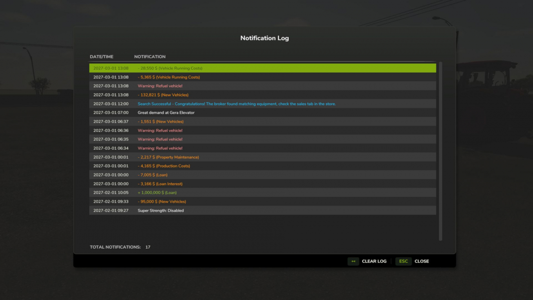 Notification Log V1.1