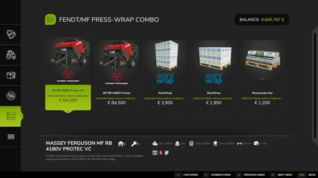 Fendt V180 & Massey Ferguson RB 4180V V1.0.0.5