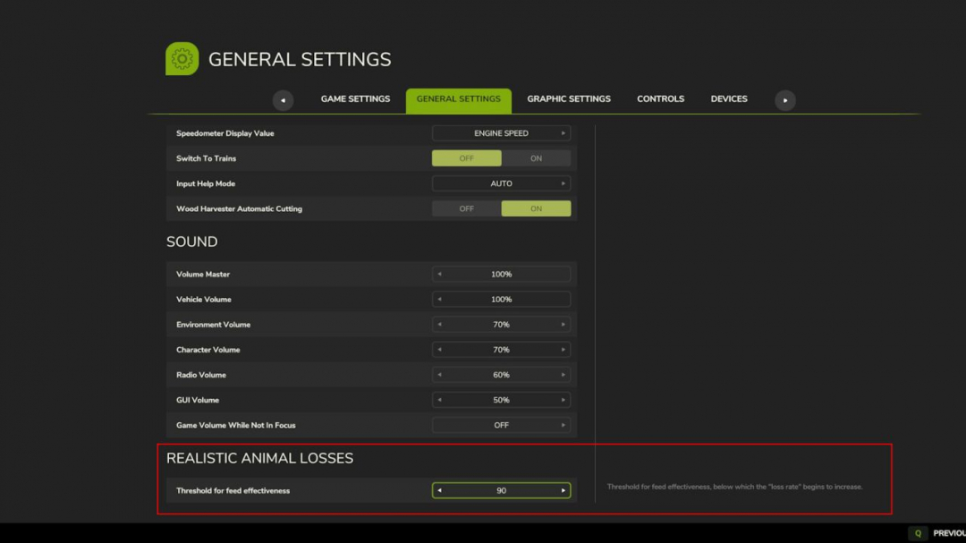 Realistic Animal Losses V1.1