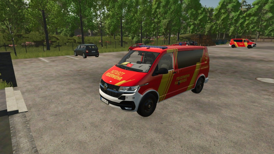 Volkswagen T6 Hanover Fire Department NEF and ELW 1 V1.0