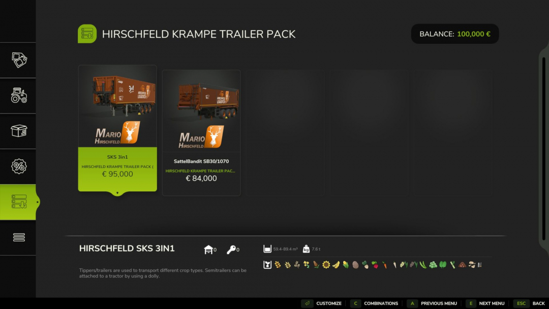 Krampe SKS sliding floor & Bandit V1.0
