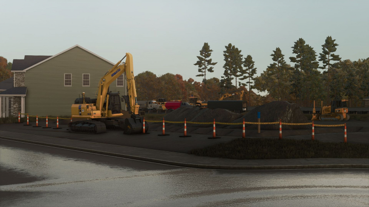 fs25-mods, Cones with Caution Tape V1.0