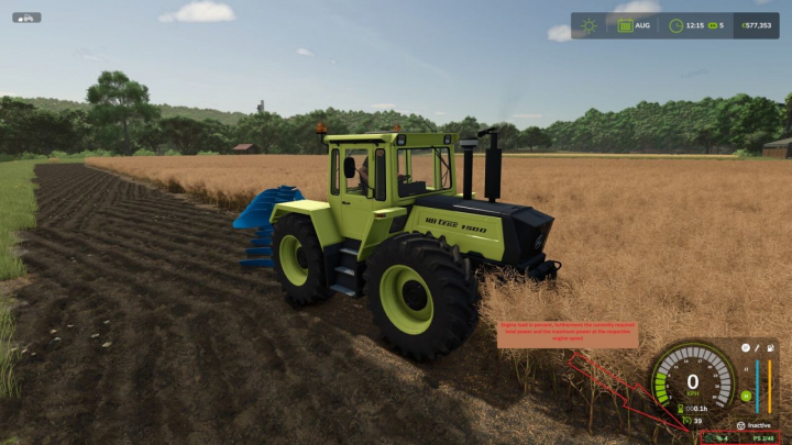 fs25-mods,  Motor Load HUD V1.0