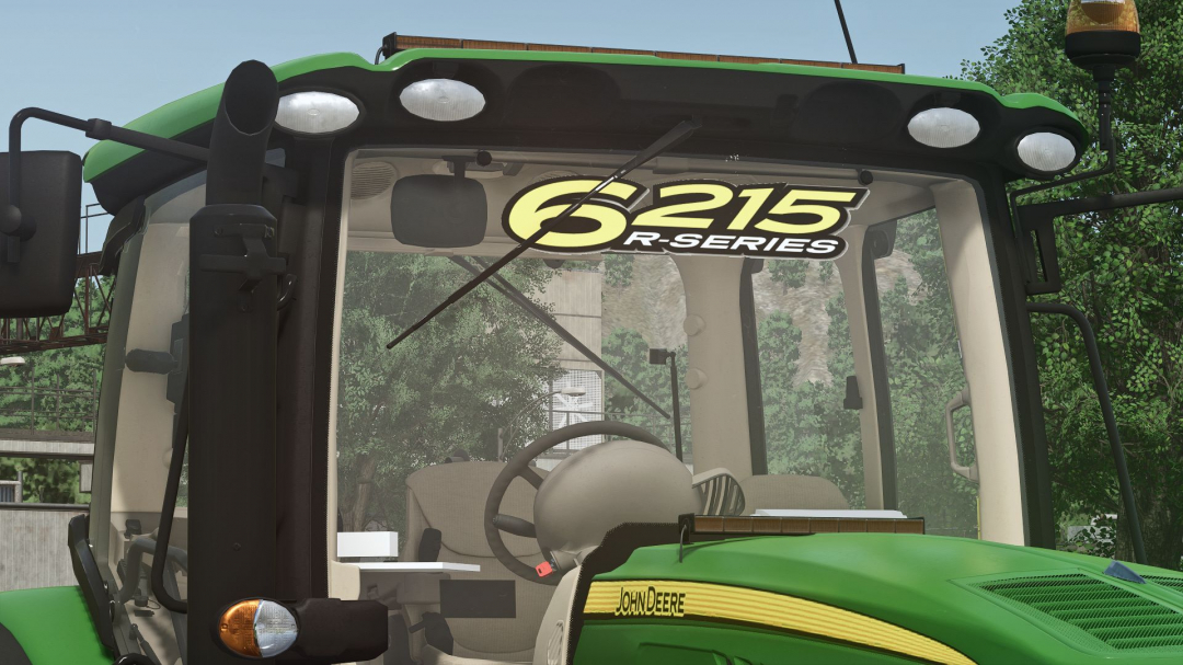 John Deere 6R215 Window Decal Pack (Prefab) V1.0