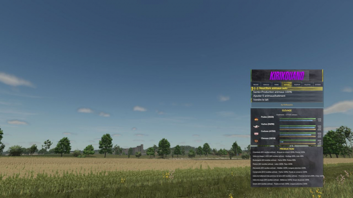 fs25-mods,  Kirikouano Menu HUD V1.1